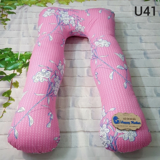 GỐI ÔM BÀ BẦU HÌNH HOA MÀU HỒNG