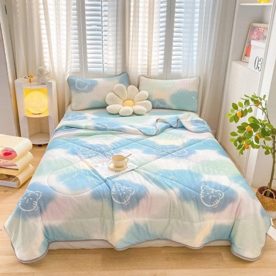 Chiếu Điều hòa cao su, kèm chăn có đủ size M6,M8,2M2