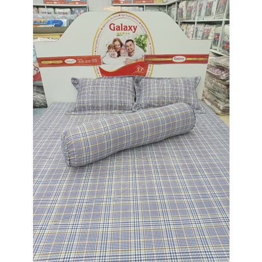 Bộ Ra gối 4 món coton kẻ sọc