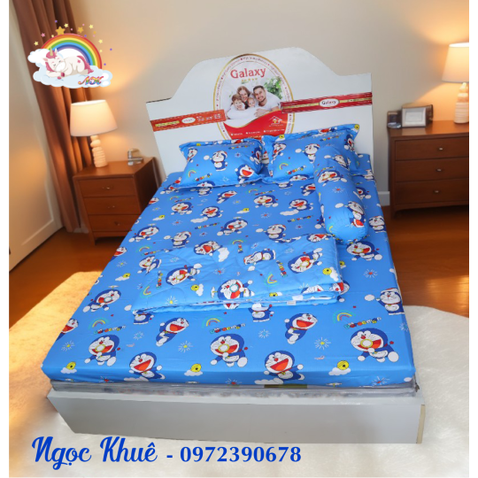 Bộ chăn ra gối Coton Thắng Lợi 5 món