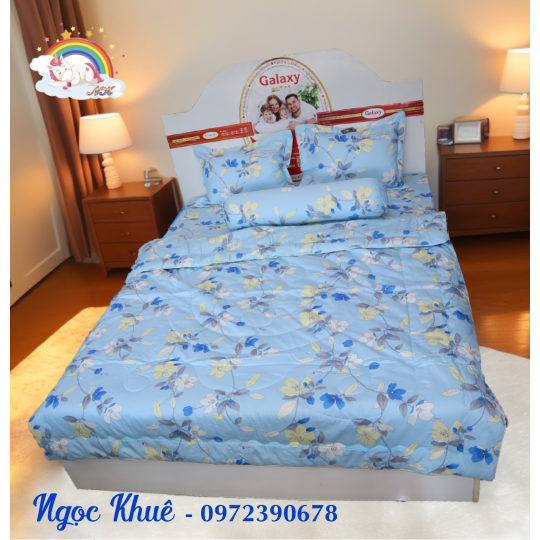 Bộ chăn ra gối Coton Thắng Lợi 5 món